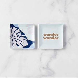 NIB Kate Spade Sweet Talk Jewelry Trays, Set of 2